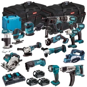 Makita 18V Diamond 15 Piece Combo Kit With 3 x 5.0Ah Batteries & Charger in Bag - Picture 1 of 1