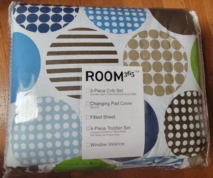 Room 365 Dot/Circles 4-Piece Toddler Bedding Set (NEW) - Picture 1 of 4