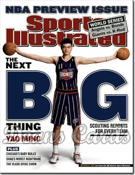 2002年10月28日姚明休斯顿火箭队体育插图无标签WB — 第 1/1 张图片