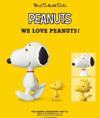 MEDICOM SNOOPY & WOODSTOCK VINYL COLLECTIBLE DOLL VCD FIGURE STATUE NEW U.S. - Image 1 of 4