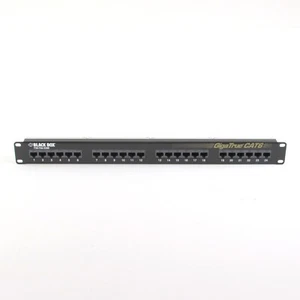 Black Box JPM610A-R5 Modular Patch Panel 24 Port CAT6 GigaTrue Series 1U - Picture 1 of 3