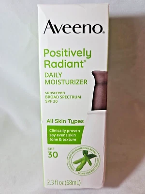 Aveeno Positively Radiant DAILY MOISTURIZER SPF 30 ( 2.3 FL OZ ) Exp 02/2026 - Image 1 of 4