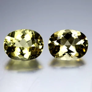 4,51 ct (2 piezas) PAR A JUEGO Ovalado (10 x 8 mm) Amarillo Heliodor Berilo Genuino - Imagen 1 de 2