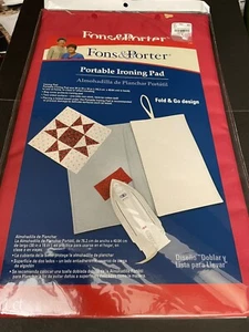 Nuovo Fons & Porter 30”x16” Ferro da Stiro Portatile Trapuntino Accessori Viaggio - Foto 1 di 10