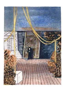 Roger CHAPELAIN-MIDY - HINTER den THEATERKULISSEN 1969 - OriginalFarbholzschnitt - Bild 1 von 1