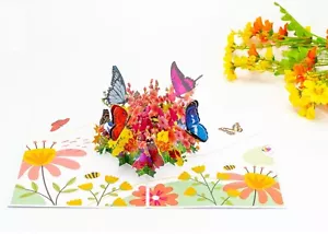 Floral 3D Pop Up Birthday Card, for Girlfriend, Wife, Grandma, Teacher, Mother - Picture 1 of 6