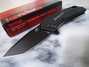 Kershaw Snap-on Gasket Assisted Open Pocket Knife Tanto N690 DLC Black KSSO86BLK - Picture 1 of 9