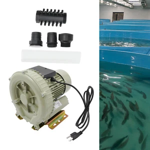 Soffiatore pompa aria serbatoio laghetto pesci industriale 110V aeratore ossigeno 370W 12kpa durevole - Foto 1 di 17