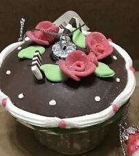 Rose, Chocolate Cupcake Christmas Tree Ornament, Bakery, Decorated