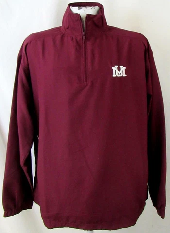 Montana Grizzlies Men L Embroidered 1/4 Zip Pullover Windbreaker Jacket UMO 9 Cover
