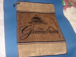 THE GREENBRIAR GOLFSCHLÄGER TASCHE HANDTUCH BRAUN BAUMWOLLE SIR CHRISTOPHER HATTON 16 X 23" - Bild 1 von 5