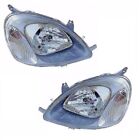 For Toyota Yaris Mk1 Excluding Verso 1999-7/2003 Headlights Lamps Pair OS NS