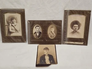 Set of 9 Antique Cabinet Card Photos Portraits L@@@K!!! - Picture 1 of 9