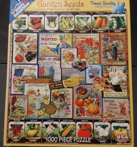 Garden Seeds White Mountain 1000pc Jigsaw Puzzle Larger Piece 2015 Lois Sutton - Bild 1 von 2