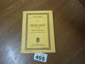 No.796 MOZART Piano Concerto B Major KV.456 - Edition EULENBURG Orchestra Score - Picture 1 of 24