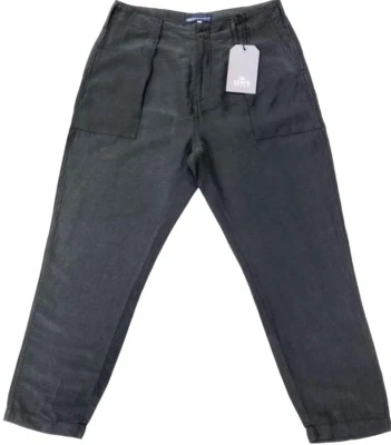 Pantalones de seda de lino Levi's hechos y hechos a mano recortados en carbón vegetal precio de venta sugerido por el fabricante $198 Foto 1 de 4