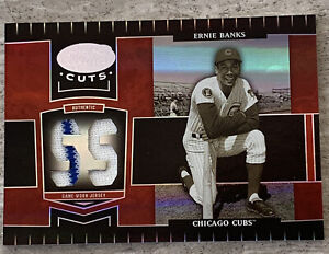 Rare 2004 Leaf Certified Cuts #225 Ernie Banks Game-worn Jersey Relic Patch /50