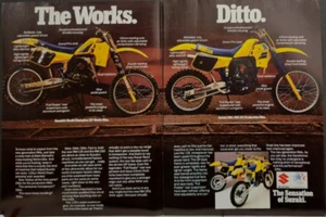 Suzuki RM125 RM250 Motorrad 2p Anzeige Bj 1984 - Bild 1 von 1