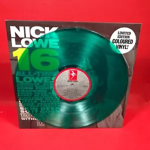 NICK LOWE 16 All-Time Lowes 1984 UK GREEN vinyl LP best of Little Hitler record - Picture 1 of 5