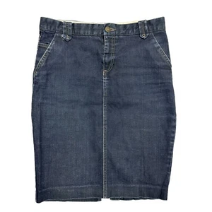 Maje Denim Pencil Skirt Size 36 Tall Small Dark Wash , Slit On Back - Picture 1 of 10