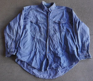 Camicia vintage anni 80 Gap denim con bottoni - Foto 1 di 5