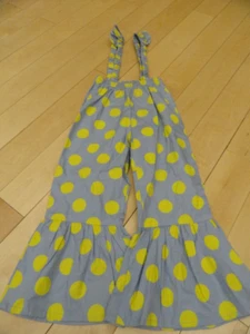 ATUN (All Things Uber Nice) Overalls GirlSz 3-4 Yrs Dusty Blue/Yellow Polka Dots - Picture 1 of 4