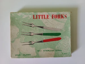 Vintage Little Forks-12 pieces-white handles-High Class 18Cr, Stainless Steel - Picture 1 of 4