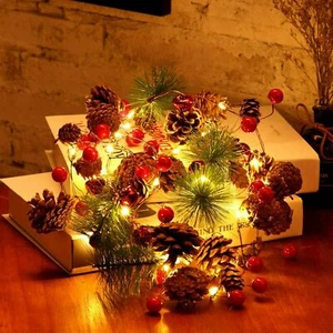 set 20 warm white LED superbright pin fairy lights Christmas XMAS silver wire - Picture 1 of 11