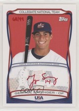2010 Topps USA Baseball Team Red Ink /99 George Springer #A-40 Auto