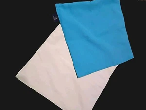 Phantoscope Throw Pillow Covers Lot of 2 Turquoise Blue & Lime Green 18" x 17.5" - Picture 1 of 6