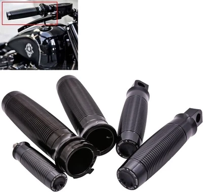 Motorcycle Footrest Black for Harley Footpeg Sportster XLH 1200 1100 883 Iron 48 Foto 1 de 4