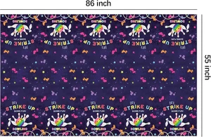 3 Pack Tablecloth Disposable Cover Bowling Birthday Party Supplies Let'S Strike - Picture 1 of 7
