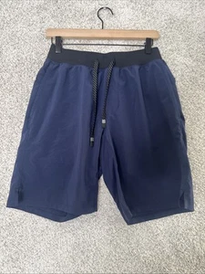 Fabletics 9" gefütterte Shorts Performance Stretch Herren Größe Small Kordelzug marineblau/schwarz - Bild 1 von 11