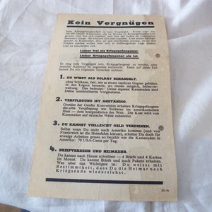 Wehrmacht leaflet pass WW2 WW2 (RG- PS31) - Picture 1 of 2
