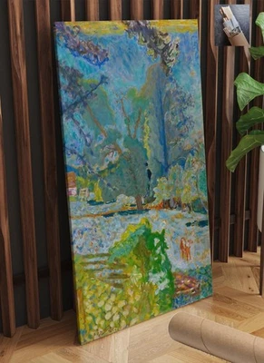 Francia Árboles Pierre Bonnard Paisaje LIENZO ARTE DE PARED 18x34 pulgadas Foto 1 de 3