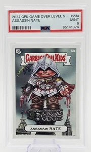2024 Garbage Pail Kids Game Over Level 5 ASSASSIN NATE 23a PSA 9 MINT Creed Slab - Picture 1 of 2