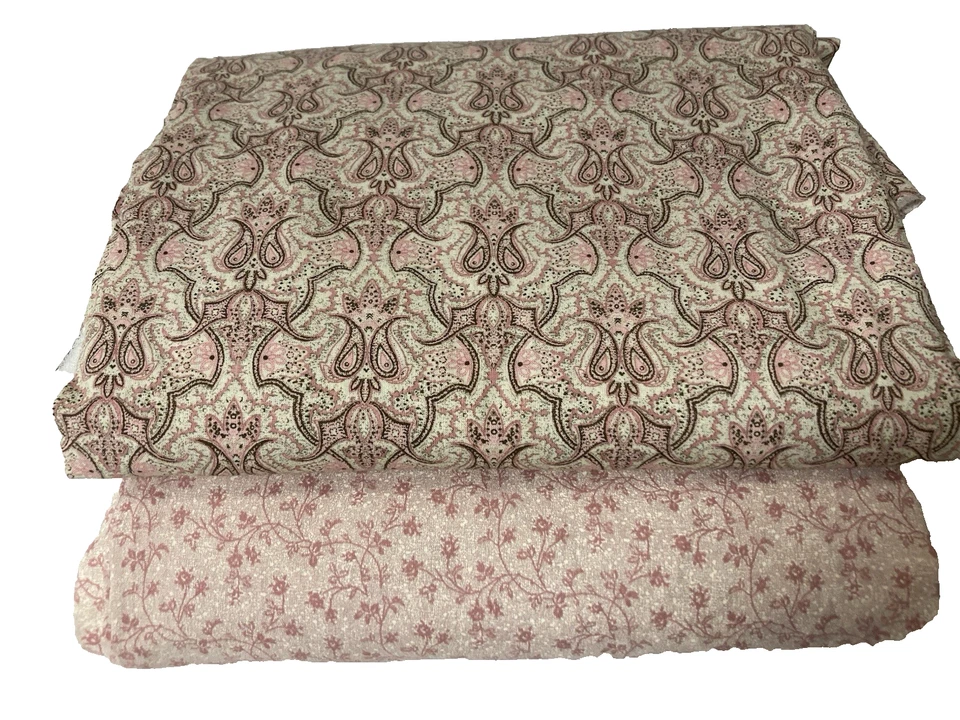 Tela Floral Calicó Años 70/80 De Colección Calicó Paisley Mezcla Algodón 12+YARDAS Foto 1 de 4