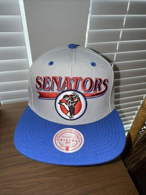 Mitchell & Ness Washington Senators MLB Retro Logo Double Play Snapback Hat Cap - Image 1 of 4