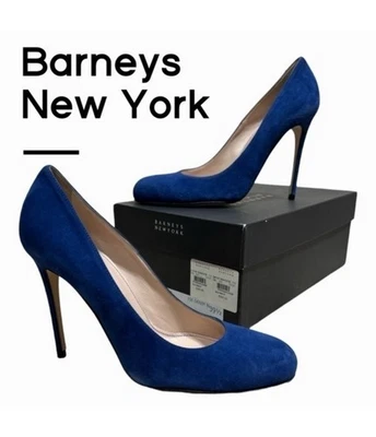 Tacones de aguja Barneys New York gamuza azul talla 9,5 Foto 1 de 4