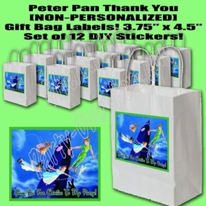 Pegatinas de tinta Peter Pan Wendy fiesta favores bolsa de regalo etiqueta 3,75"" x 4,75"" -12 - Imagen 1 de 1