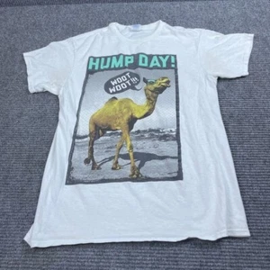 Pro Weight Camel Hump Day Mens Medium White Graphic T-Shirt Woot Woot - Picture 1 of 5