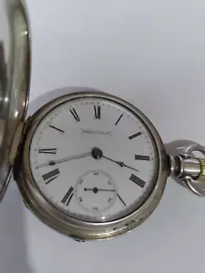 FREDONIA WATCH CO 18 SIZE 15 jewel coin silver Hunter POCKET WATCH b16#1 - Picture 1 of 16