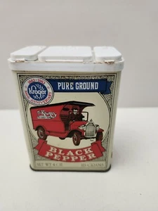 ORIGINAL TIN SIGN CAN KROGER 100TH ANNIVERSARY PEPPER CAN HORSE & WAGON - Picture 1 of 8