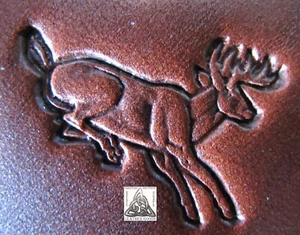 Herramienta de sello de cuero de 1" para saltar a la derecha de ciervo Craftool Co. EE. UU. 8309 descontinuada - Imagen 1 de 3