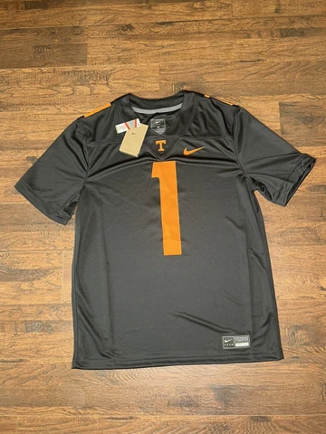 Nike Dri-Fit Tennessee Volunteers Blackout Football Jersey Number 1 GO Vols Mens Cover