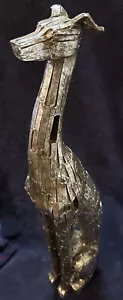"Estatuilla grande única de galgo estatua 19"" color plata". - Imagen 1 de 8