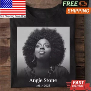 Remembering Angie Stone 1961-2025 klassisches schwarzes T-Shirt alle Größen - Bild 1 von 7