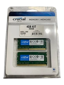 Lot of 13 Crucial RAM 4GB Kit (2x2GB) DDR3-1066 SODIMM Laptop Memory NEW - Picture 1 of 3