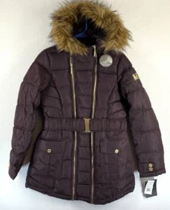 Rocawear Big Hooded Parka Womens Small Fur Hood Mountain Jacket Wine color - Picture 1 of 14