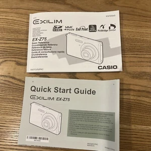 Casio Exilim EX-Z75 Digital Camera Manual & Quick Start Guide, MANUAL ONLY - Picture 1 of 2